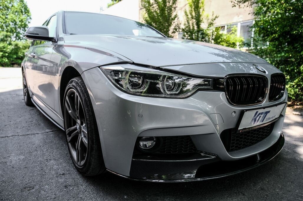 Front Bumper Spoiler Splitter suitable for BMW 3 Series F30 F31 (2011-up) M-Performance Carbon Film Coating - Image 13