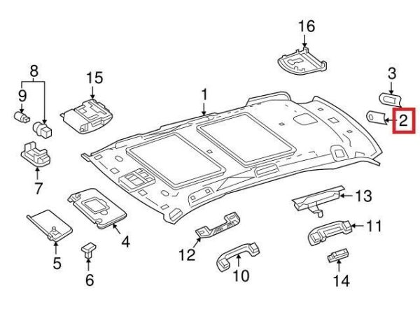 NEW GENUINE MERCEDES BENZ MB W166 C292 SPEAKER COVER GRILLE A16669400379051 - Image 2