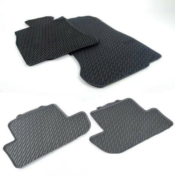BMW NEW GENUINE 6 SER F12 F13 ALL WEATHER BLACK RUBBER FLOOR MATS FRONT+REAR LHD
