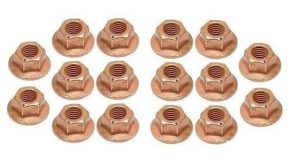 BMW NEW GENUINE E36 E90 E60 F10 EXHAUST MANIFOLD NUT HEX M7 SET OF 16 11721437202