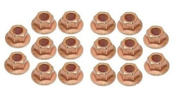 BMW NEW GENUINE E36 E90 E60 F10 EXHAUST MANIFOLD NUT HEX M7 SET OF 16 11721437202