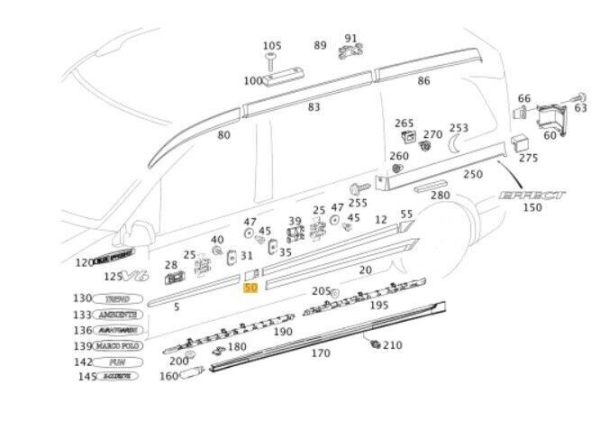 NEW GENUINE MERCEDES BENZ VITO W639 FUEL FLAP PRIMED MOULDING TRIM COVER A63969008629999 - Image 2