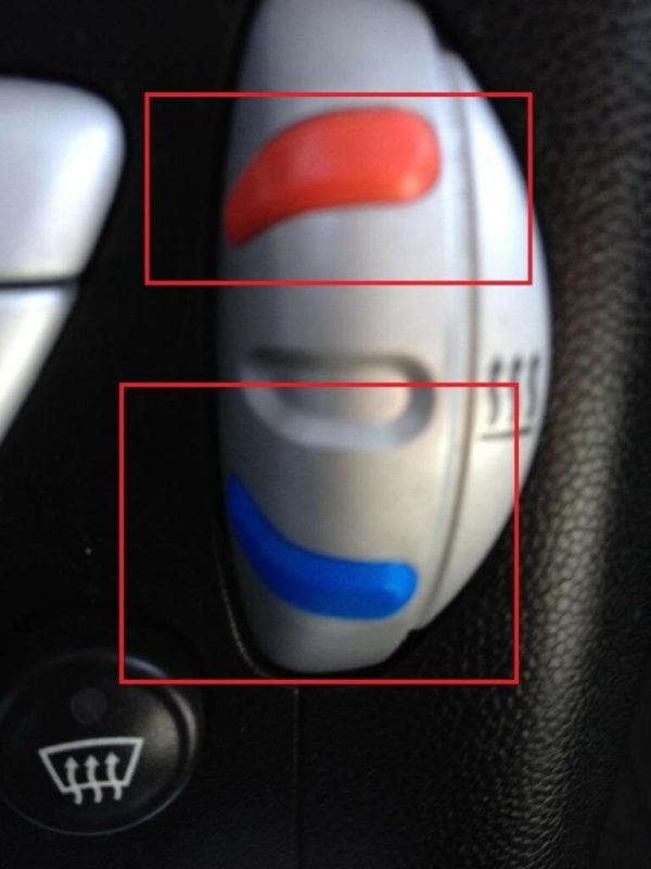 MINI NEW GENUINE R55 R56 R57 A/C CAPS FOR TEMPERATURE CONTROL RED BLUE 64119318950 - Image 3