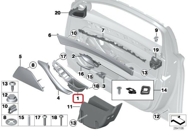 BMW NEW GENUINE 5 SERIES F10 F11 INTERIOR DOOR HANDLE RIGHT BEIGE RHD 51417225876 - Image 2