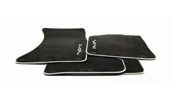 NEW GENUINE AUDI Q5 HYBRID 12-17 FRONT & REAR BLACK TEXTILE FLOOR MATS LHD 8R1061271MNO