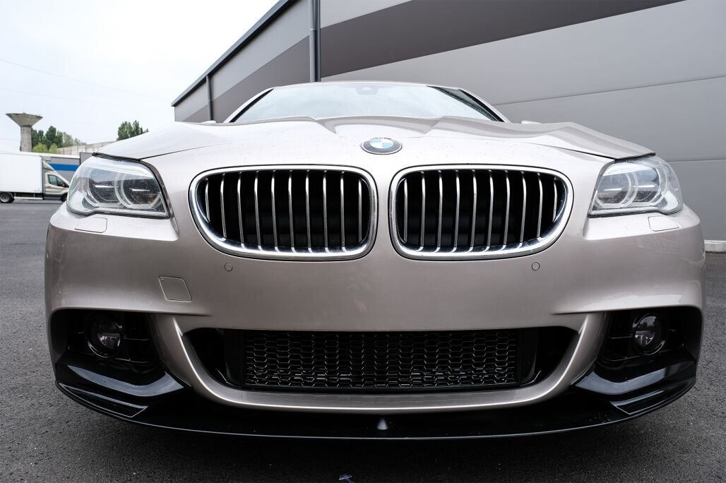 Front Bumper Spoiler Lip with Mirror Covers suitable for BMW 5 Series F10 F11 Sedan Touring (2015-2017) M-Performance Design - Image 14