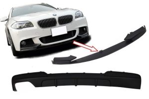 Air Diffuser and Front Bumper Spoiler Lip Package suitable for BMW F10 F11 5 Series (2011-2017) M-Performance Design