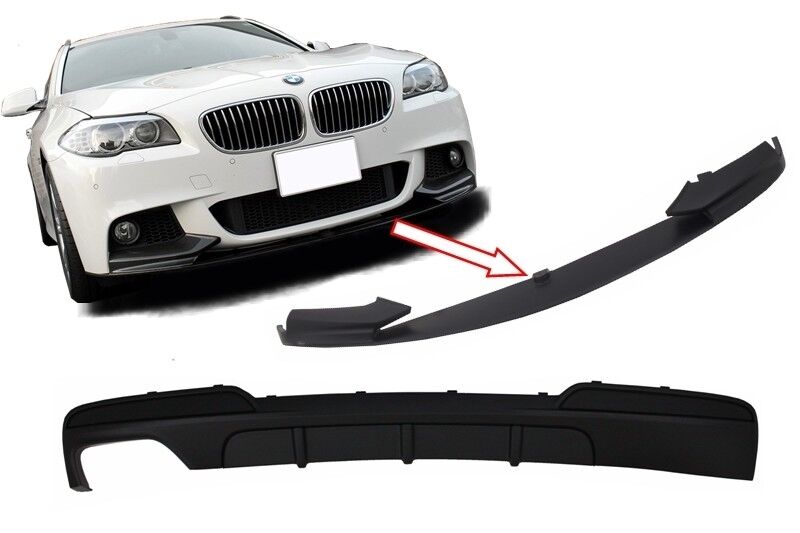 Air Diffuser and Front Bumper Spoiler Lip Package suitable for BMW F10 F11 5 Series (2011-2017) M-Performance Design