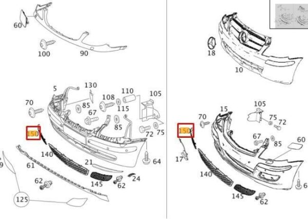 NEW GENUINE MB VITO W639 FRONT BUMPER RIGHT LOWER GRILLE O/S A6398850353 - Image 2