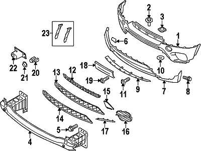 BMW X5 E70 LCI 10-13 NEW GENUINE FRONT BUMPER LOWER CENTRE SILVER GRILL 51117222854 - Image 2