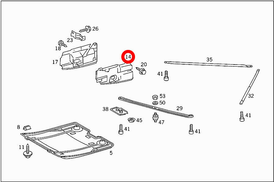 NEW GENUINE MERCEDES SL CLASS R129 ENGINE BAY UNDERTRAY SIDE PANELING LEFT N/S A1295241030 - Image 2