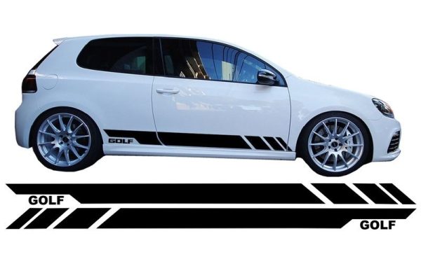 Side Decals Sticker Vinyl Black suitable for VW Golf 5 6 7 V VI VII (2003-up)