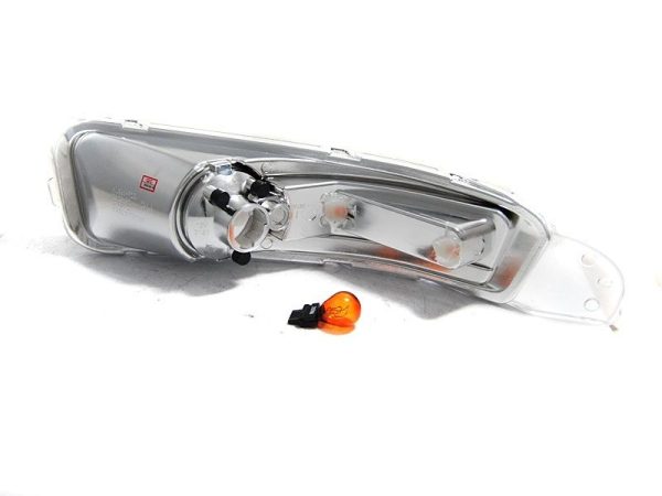 Clear Chrome Front Turn signals/ Bumper Lights For Ford Mustang MK5 04-09 - Image 2
