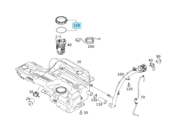 NEW GENUINE MERCEDES BENZ CITAN W415 FUEL SENDER UNION NUT ON TANK DELIVERY A4154710072 - Image 2