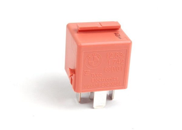 BMW NEW GENUINE 1 2 3 4 5 6 7 X1 X3 X5 Z3 Z4 SERIES RELAY CHANGER SALMON RED 12631742690 - Image 2