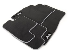 NEW GENUINE AUDI A5 COUPE CABRIO 08-17 FRONT & REAR BLACK TEXTILE FLOOR MATS LHD 8T1061270MNO