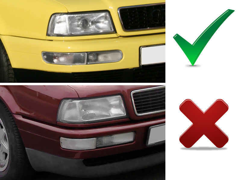 OE Look White Front Turnsignal Lights/ Indicators For Audi RS2 1994-1996 - Image 3