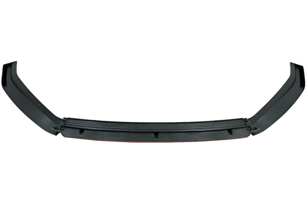Front Bumper Lip Extension Spoiler with Central Badgeless Grille and Rear Diffuser suitable for VW Golf 7.5 Facelift (2017-2020) Piano Black & Red - Image 13