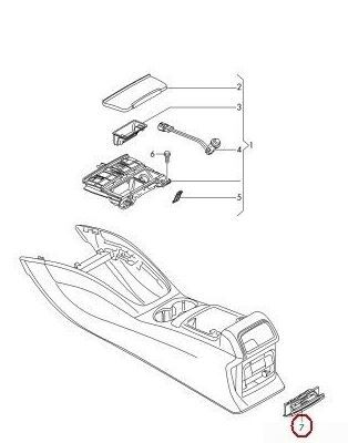 GENUINE AUDI A4 08-16 A5 08-16 Q5 09-16 REAR CENTER CONSOLE ASHTRAY 8K0857961 - Image 4