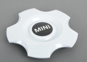MINI NEW GENUINE R16 HUB CAP WITH MINI LOGO WHITE FOR R102 WHEEL 36136769756