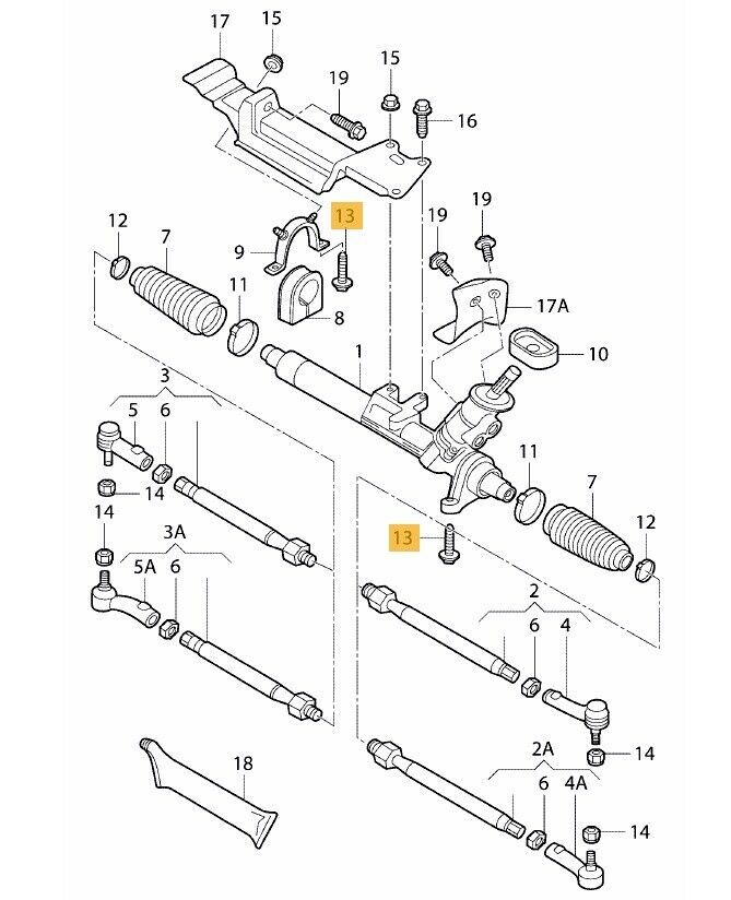 NEW GENUINE VOLKSWAGEN AUDI STEERING RACK SUBFRAME BOLT 4PCS SET KIT N10015507 - Image 2