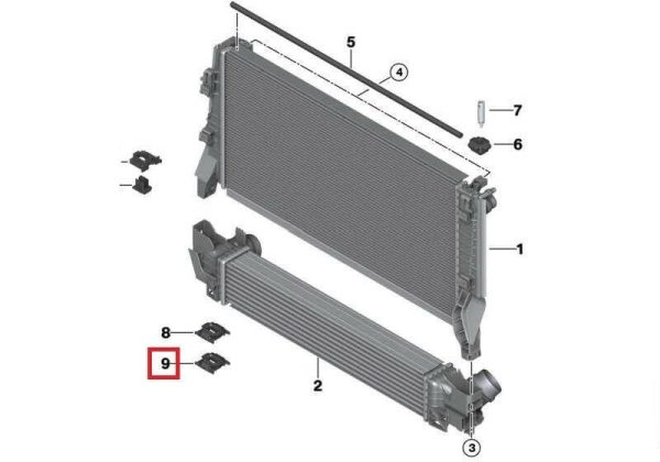 MINI NEW GENUINE F54 F55 F56 F57 F60 LOWER RADIATOR MOUNTING BRACKET 17118617880 - Image 2