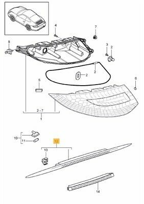 NEW GENUINE PORSCHE 997 TURBO GT2 GT3 08-13 THIRD LED BRAKE LIGHT IN SPOILER 99763105201 - Image 2