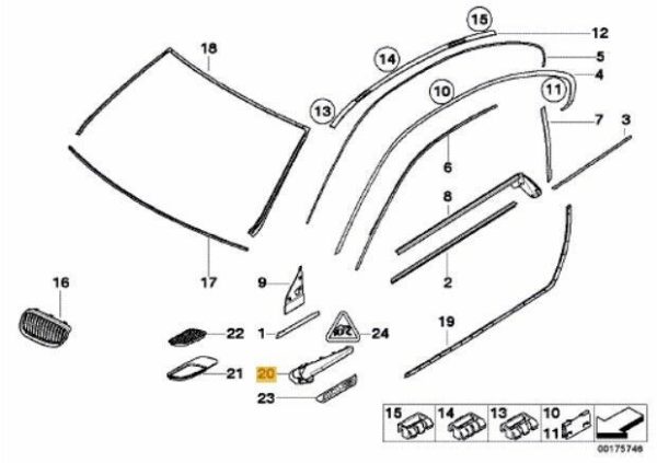 NEW GENUINE BMW E92 E93 M3 FRONT WING GRILLE WITH M3 BADGE LEFT N/S 51138046501 - Image 2