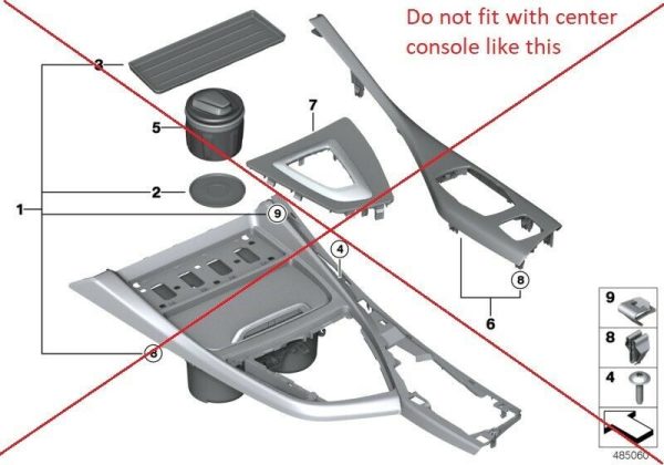 BMW NEW GENUINE 1 2 SERIES F20 F21 F22 F23 CENTER CONSOLE CUP HOLDER RHD 51169257209 - Image 3