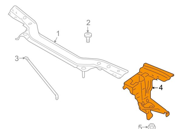 BMW NEW GENUINE Z4 SERIES E89 ENGINE RADIATOR CORE SUPPORT LEFT N/S 51647219317 - Image 2