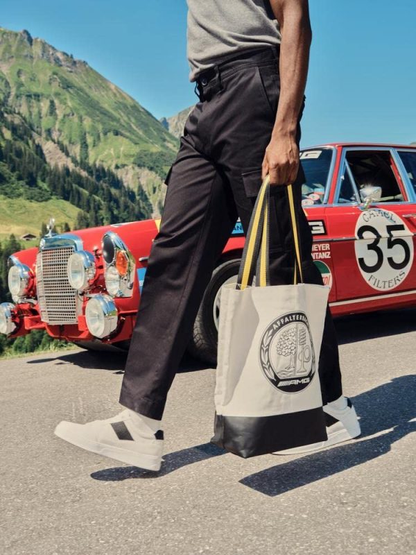 Genuine Mercedes AMG Cotton offwhite black Shopping Carry Bag/ Handbag 28x13x39cm - Image 4