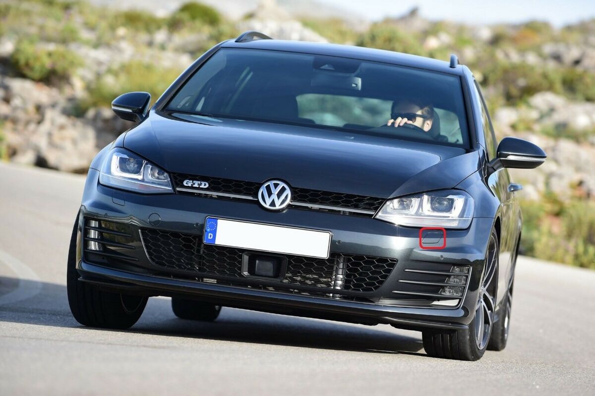 NEW GENUINE VW GOLF GTD GTI MK7 FRONT HEADLIGHT WASHER COVER CAP LEFT N/S 5G0955109AGRU - Image 2