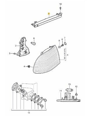 NEW GENUINE PORSCHE CAYENNE 02-10 REAR 3RD THIRD BRAKE STOP LIGHT 95563105002 - Image 2