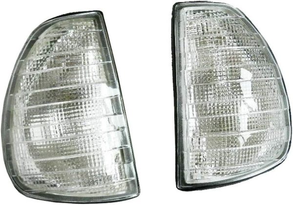 White Front Turn signals/ Indicators For Mercedes W123 C123 S123 - Image 2