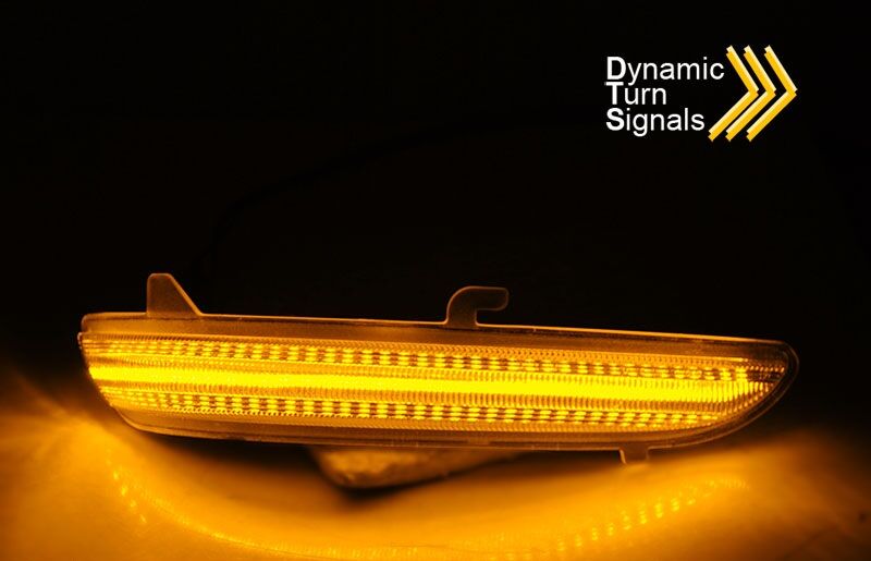 SIDE TURN MARKERS IN THE MIRROR WHITE LED SEQ fits Peugeot 208 2012-2020 - Image 2