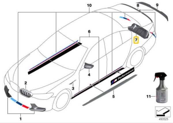 NEW GENUINE BMW M5 SERIES F90 M PERFORMANCE CARBON REAR DIFFUSER 51192446628 - Image 2