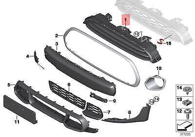 MINI NEW GENUINE F55 F56 F57 S FRONT BUMPER COOPER S GRILLE VENT 51137335528 - Image 2