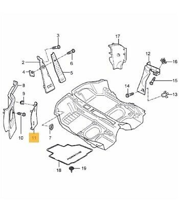 NEW GENUINE PORSCHE 986 BOXSTER 996 CARRERA SATIN BLACK FUSE BOX COVER TRIM 9965516220001C - Image 2