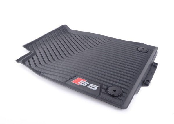 NEW GENUINE AUDI S5 2017- FRONT BLACK RUBBER ALL WEATHER FLOOR MATS LHD 8W7061221B041 - Image 5