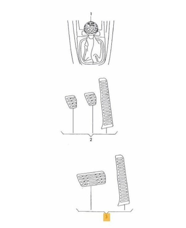 NEW GENUINE VW PASSAT CC 08-16 STAINLESS STEEL PEDAL COVERS AUTOMATIC 1K1064205A - Image 2