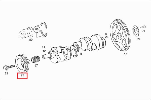 NEW GENUINE MERCEDES BENZ CL CLASS CRANKSHAFT PULLEY A1120351400 - Image 2
