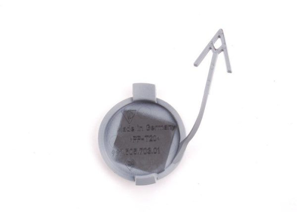 NEW GENUINE PORSCHE 997 TURBO 07-10 FRONT BUMPER TOW HOOK EYE COVER CAP PRIMED 99750570301G2X - Image 4