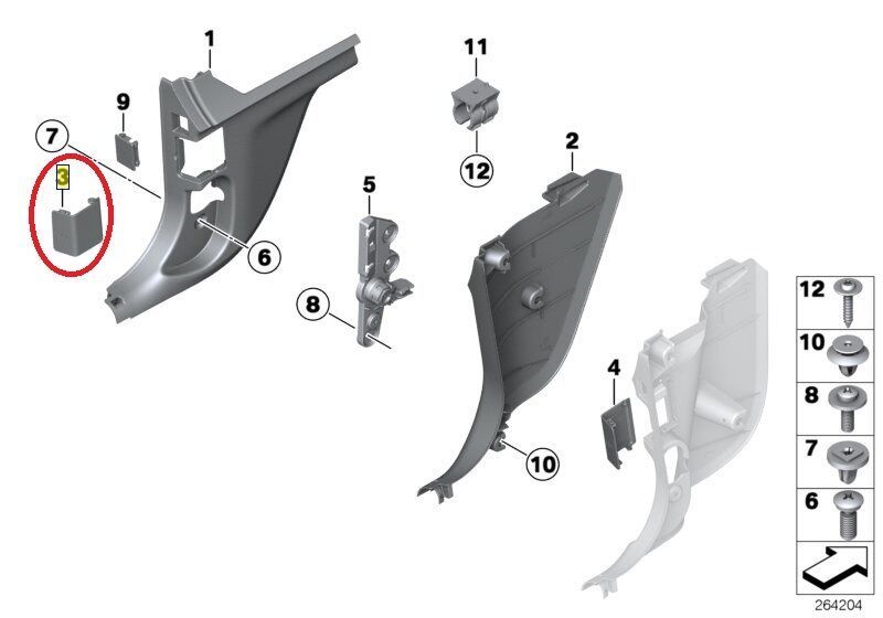 BMW GENUINE NEW F20 F21 F30 F31 F34 OBD COVER SOCKET BLACK ONLY FOR LHD 51437272619 - Image 3