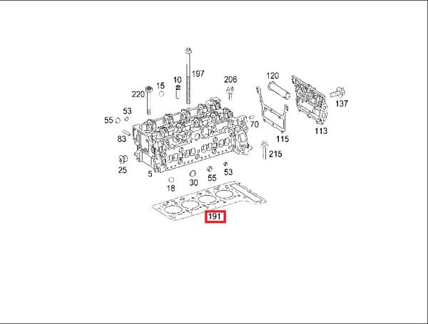 NEW GENUINE MERCEDES BENZ VITO VIANO SPRINTER CYLINDER HEAD GASKET A6510160220 - Image 2