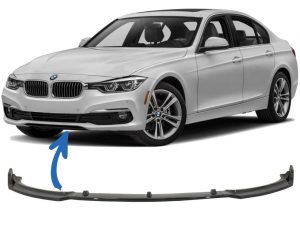 Front Bumper Spoiler suitable for BMW 3 Series F30 Sedan F31 Touring (2011-2019) Standard Bumper Piano Black Edition