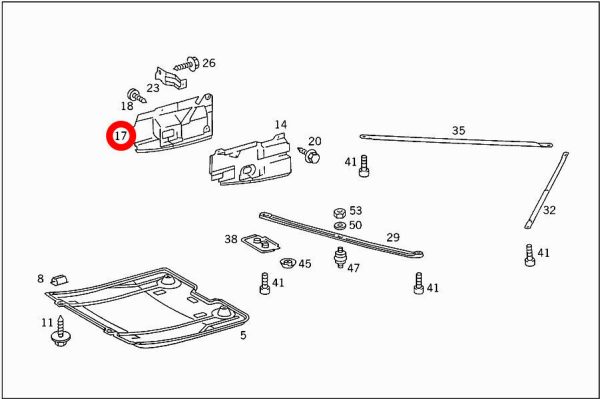 NEW GENUINE MERCEDES SL CLASS R129 ENGINE BAY UNDERTRAY SIDE PANELING RIGHT O/S A1295240830 - Image 2