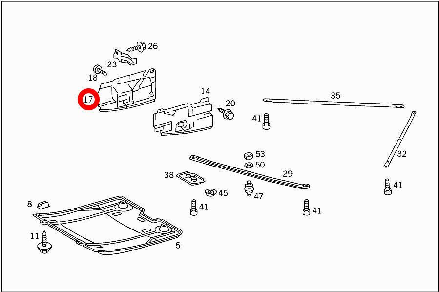 NEW GENUINE MERCEDES SL CLASS R129 ENGINE BAY UNDERTRAY SIDE PANELING RIGHT O/S A1295240830 - Image 2