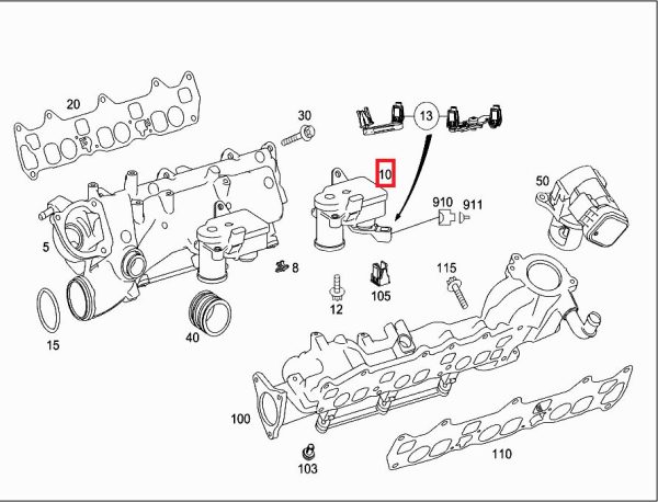 NEW GENUINE MERCEDES BENZ OM642 INLET PORT SHUT OFF MOTOR A6421500494 - Image 2