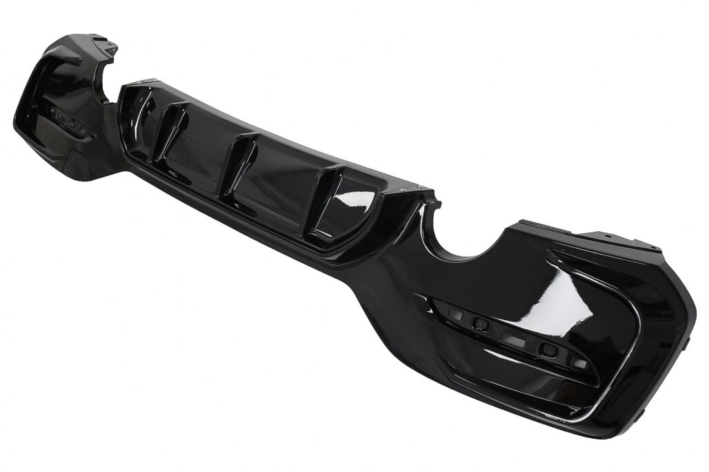 Rear Bumper Spoiler Valance Diffuser Twin Outlet Single suitable for BMW 1 Series F20 F21 LCI (2015-2019) Piano Black - Image 8