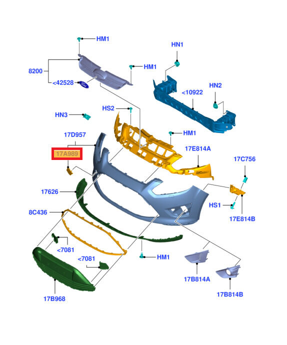 NEW GENUINE FORD C-MAX MK2 FRONT BUMPER TOWING EYE COVER 1686590 - Image 2